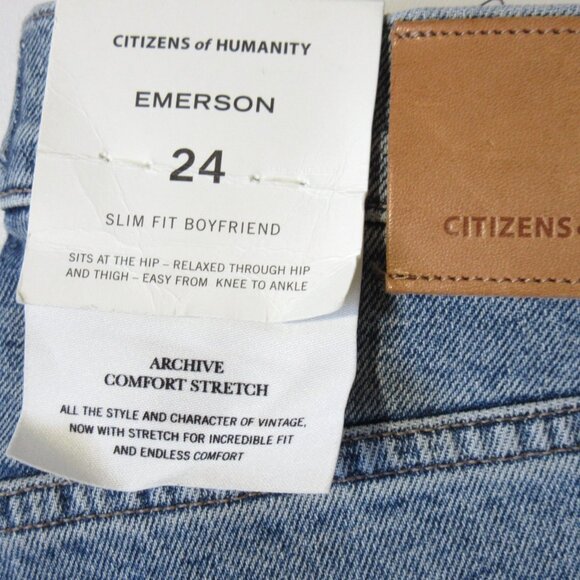 NWT Citizens of Humanity Emerson in Freeport Destroy Slim Boyfriend Jeans 24 - Picture 6 of 10